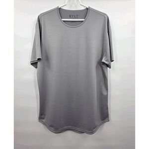 BYLT PERFORMANCE+ DROP CUT SHIRT MENS LARGE GRAY TAPERED COMFORT STRETCH ACTIVE